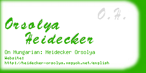 orsolya heidecker business card